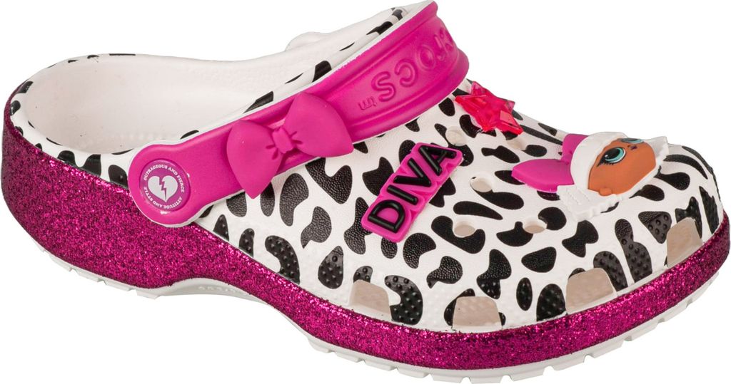 Crocs LOL Surprise Diva Girls Classic Clog 209465-100, Badelatschen, für Mädchen, Weiß, Größe: 28/29