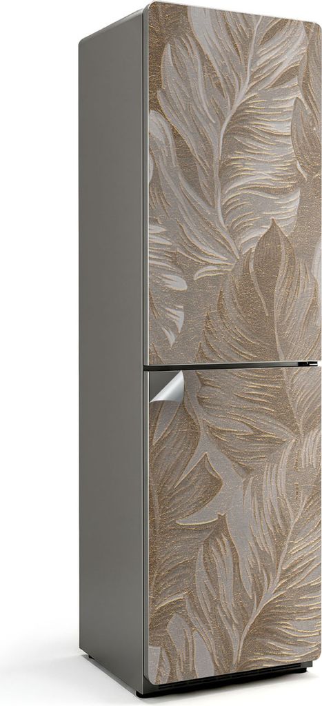Zarte kleine Blätter – Kühlschrank Aufkleber – Klebefolie Kühlschrank – Kühlschrank Nachbildung – Kühlschrankfolie selbstklebend – K...
