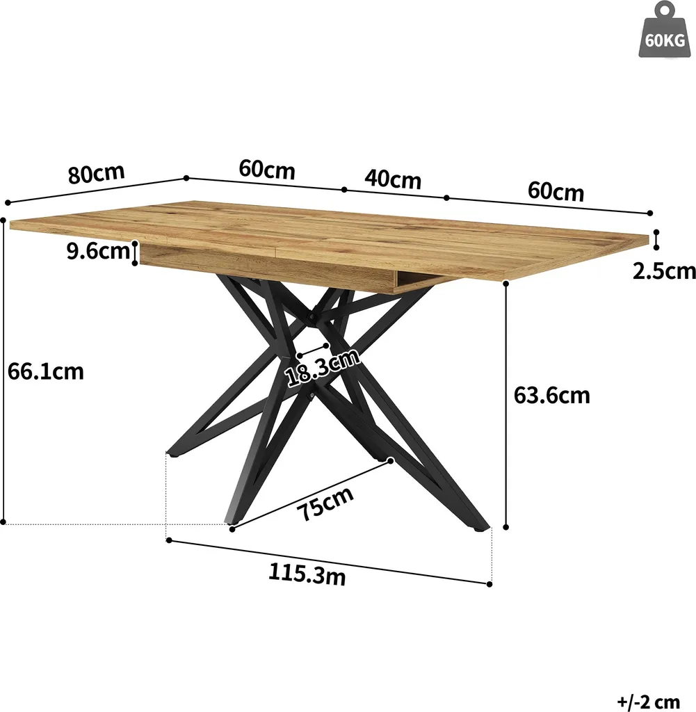 Table à Manger Gain de Place 120-160cm : La Solution pour Petits Espaces