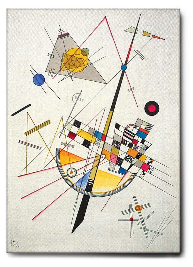 Giallobus - Sanfte Spannung - Vassily Kandinsky - 35L x 50W cm - Bild - Leinwand mit Standardrahmen