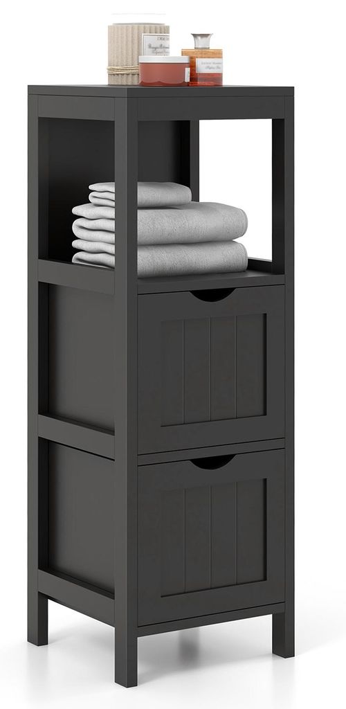 COSTWAY Badschrank schmal, Badezimmerschrank mit 2 Produktbild 