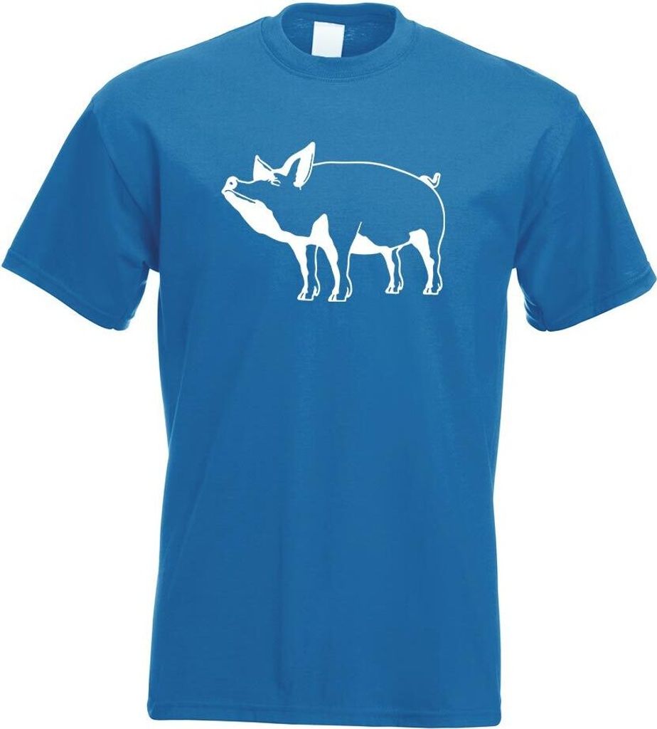 Kiwistar - T-Shirt - royal - Schwein Motiv 6 - Sau - Baby Herren Funshirt Bedruckt Design Sprüche Spruch Motive - mit Motiv Bedruckt - Funshirt De...