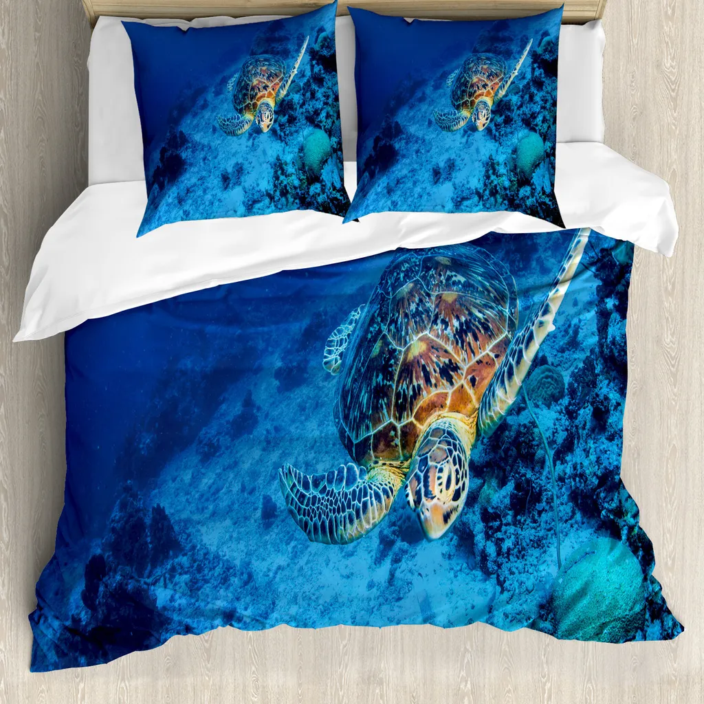 Set Letto Matrimoniale ABAKUHAUS Under the Sea - No Stiro 3 Pezzi