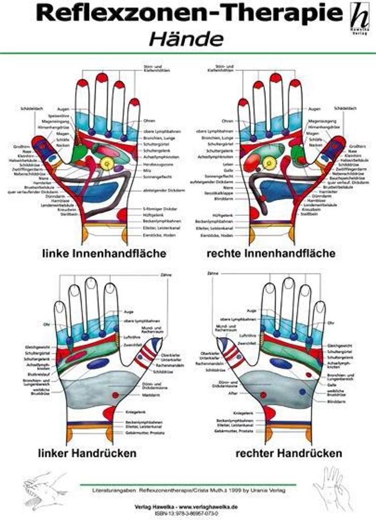 Reflexzonen-Therapie Mini-Poster - Hände DIN A4