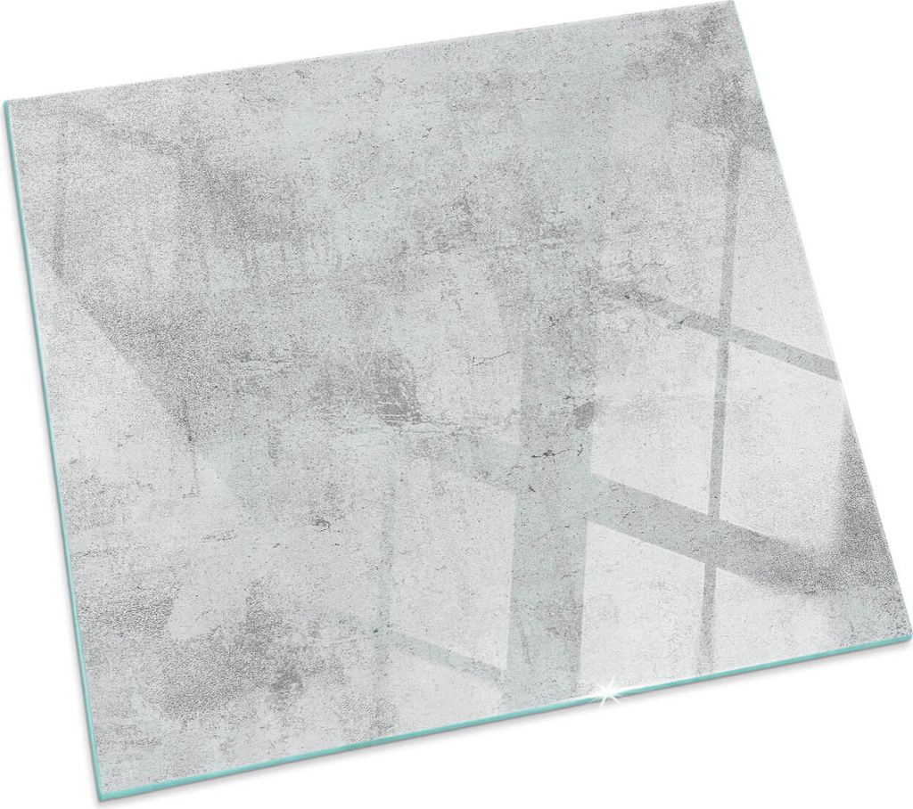 Rohe Betontextur – Glasbodenplatte für – Kaminofen – Kaminplatte Glas – Schutzglas – Funkenschutzplatte –Glasbodenplatte Feuerfeste ...