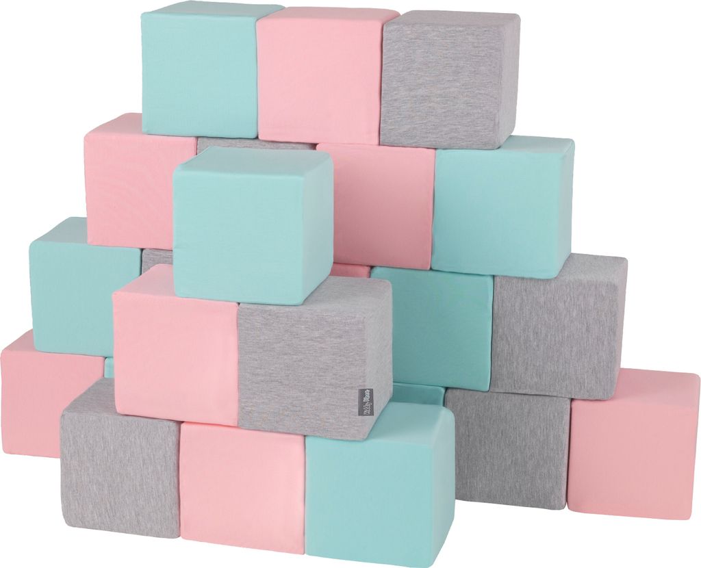 KiddyMoon Schaumstoff Würfel 24 Stücke Weiche Blöcke Aus Produktbild 