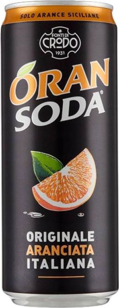 Oransoda 330 ml italský pomerančový nápoj v plechovce Obrázek produktu 