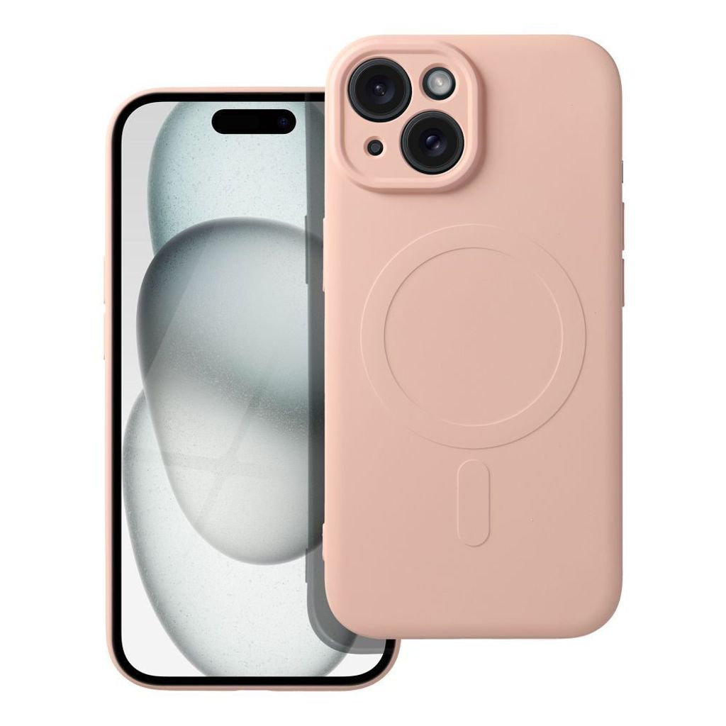 Case passend für iPhone 15 Silicone Mag Cover kompatibel mit MagSafe pink