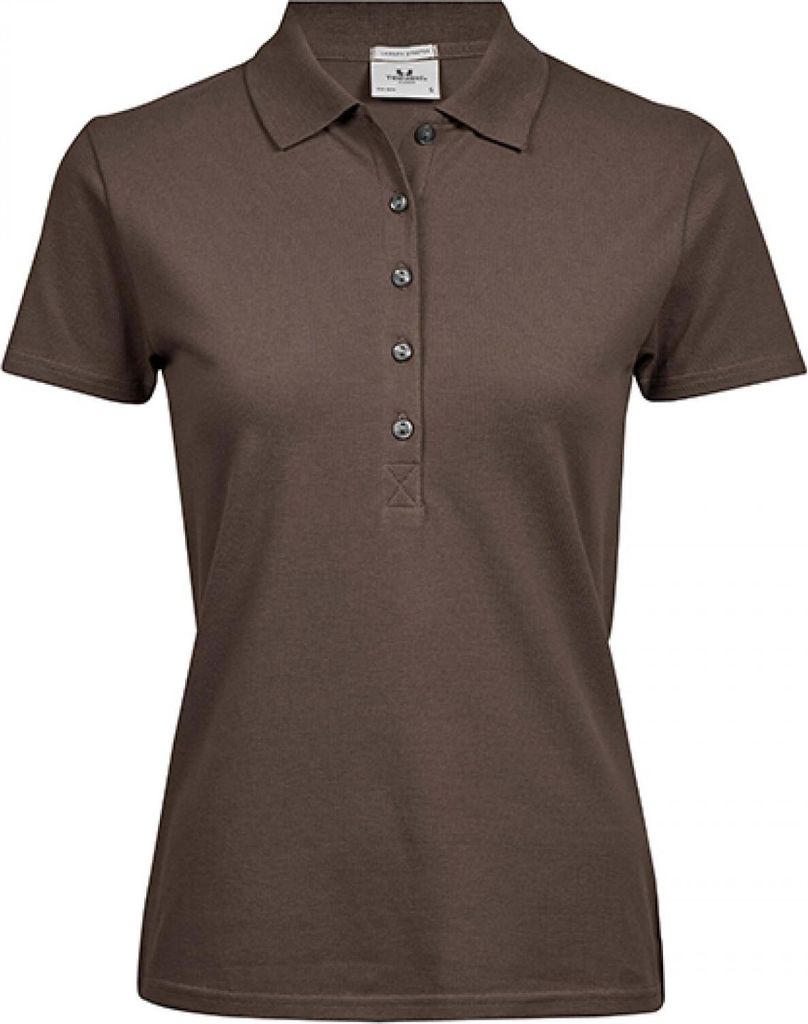 Tee Jays 145 | Damen Luxury Stretch Poloshirt - Farbe: Chocolate - Größe: S