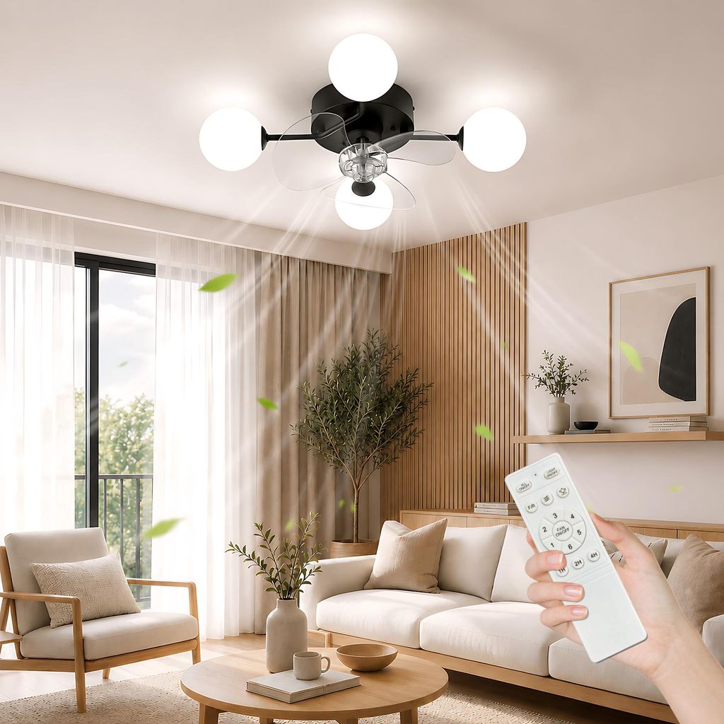 ZMH Stropný ventilátor s osvetlením G9 Tichý stropný Obrázok produktu 