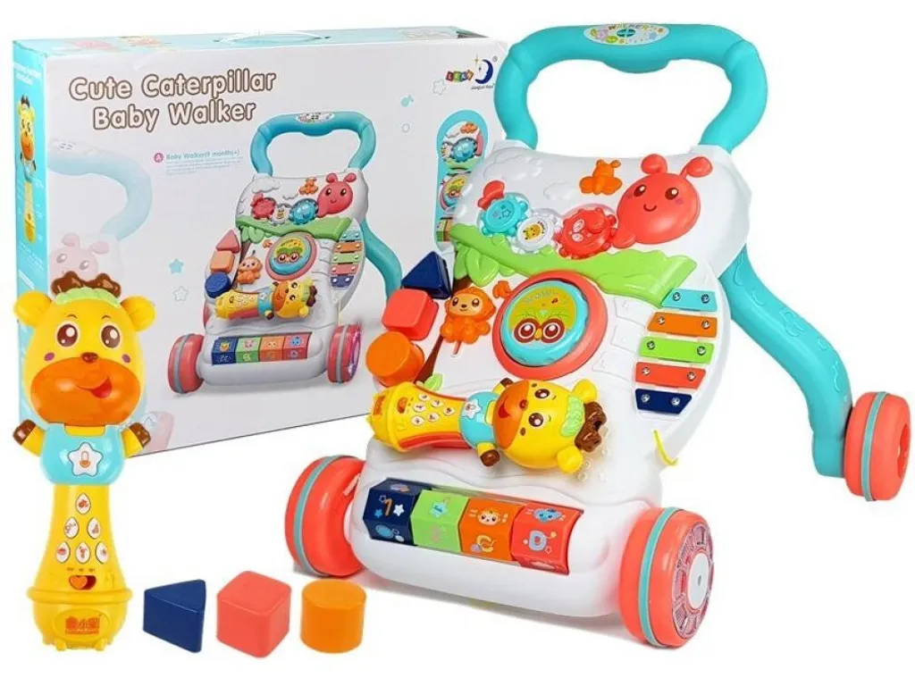 Pousse-bébé pédagogique pour apprendre à marcher et chanter en solo