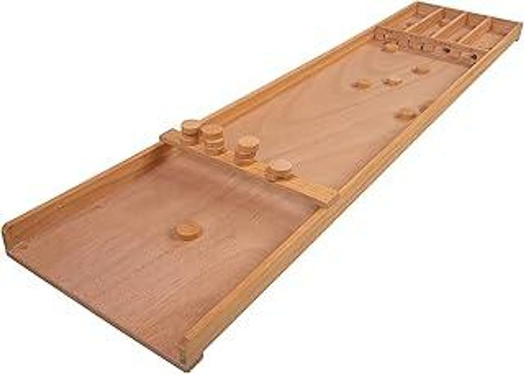 Engelhart Longfield Games - 340650 - Sjoelbak Spiel Holzen Scheiben - Holland Billard Shuffleboard Holz - 120 cm