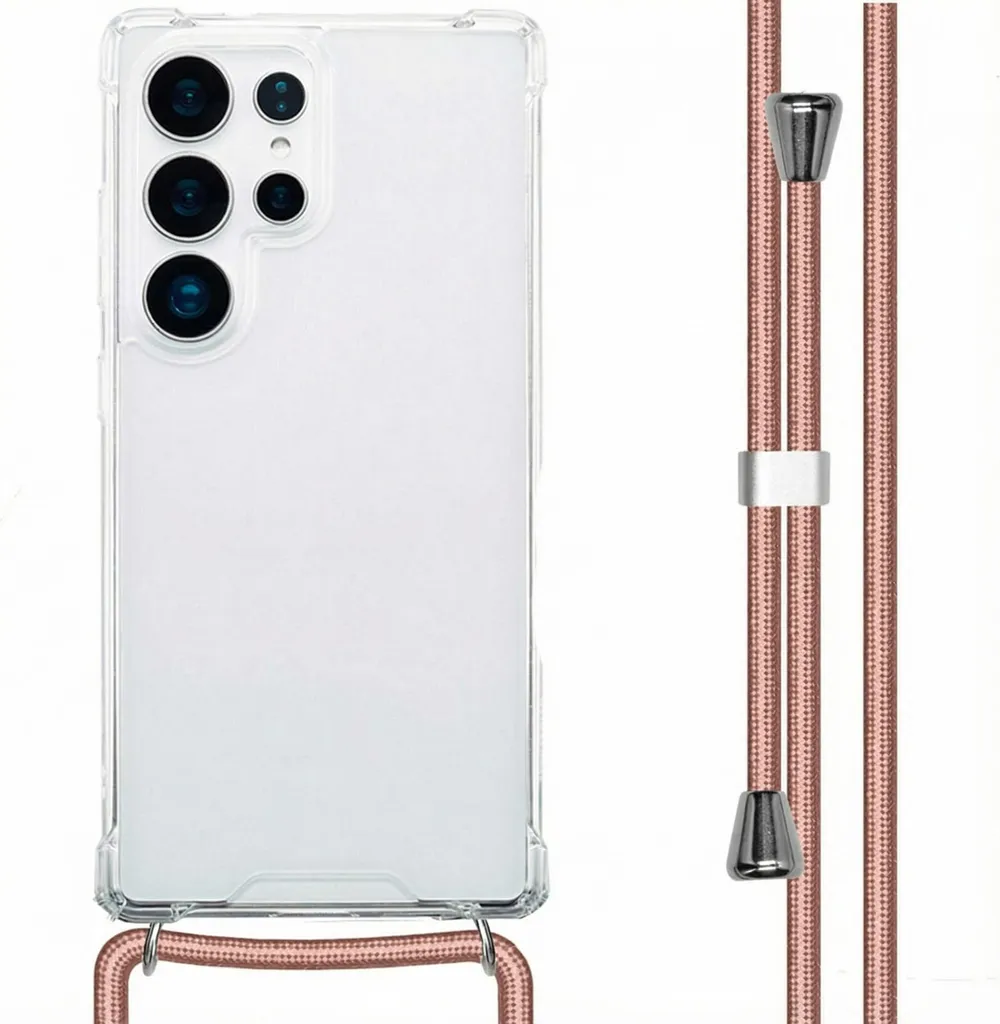 Cover imoshion Samsung S25 Ultra Oro Rosa con Tracolla Glamour