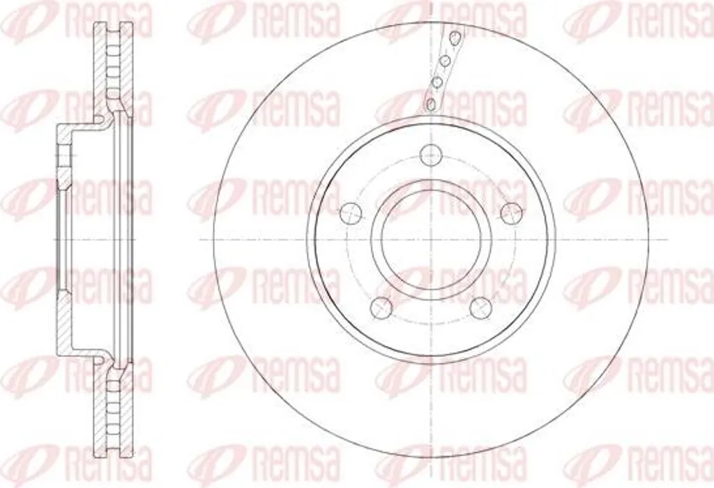 Disque de frein avant ventilé REMSA 61588.10 compatible Volvo V40