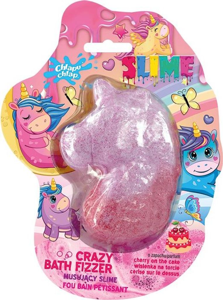 CHLAPU CHLAPU Sprudelnder Badeschleim EINHORN - Kirschduft 1 Stück.