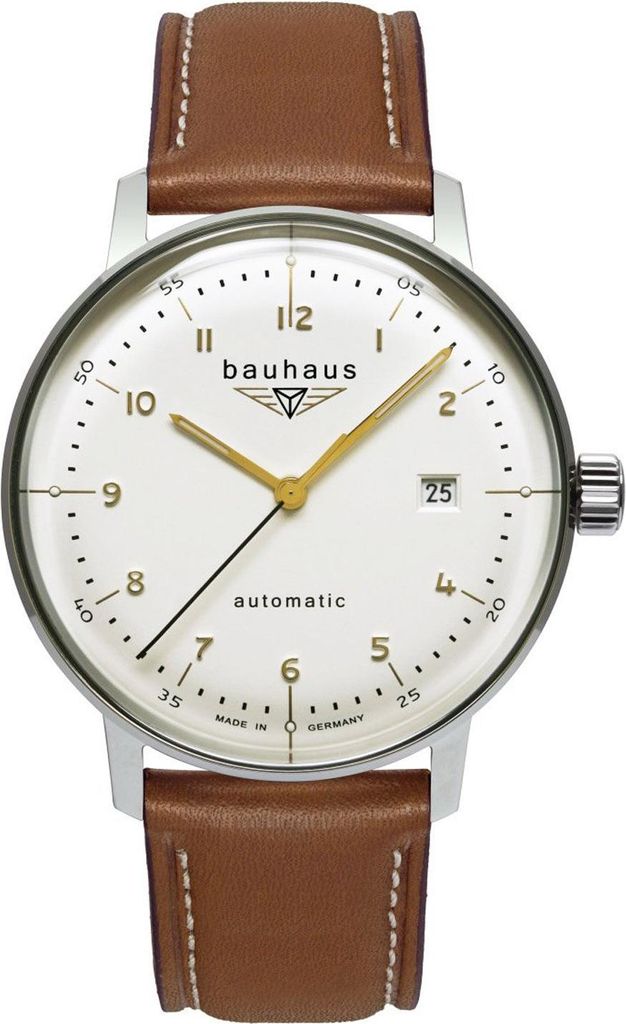 Bauhaus 2064-1 Herren-Armbanduhr Automatik mit Lederband