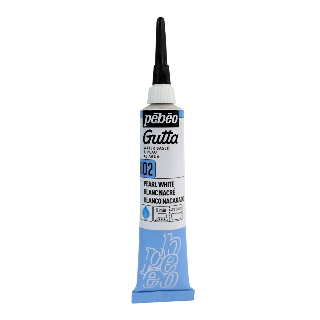 Pebeo Gutta Silk Outliner, 20 ml, 02 Perlweiß