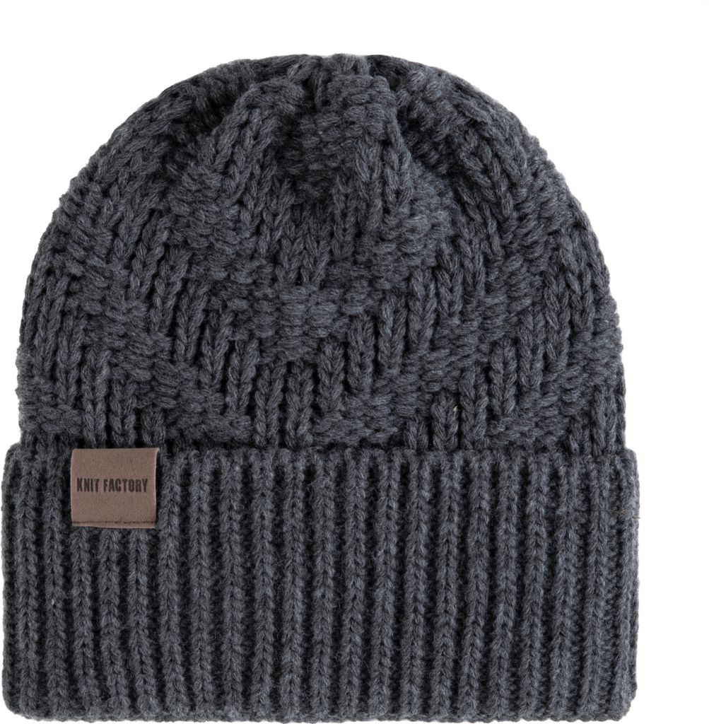 Knit Factory Sally Mütze - Anthrazit - One Size