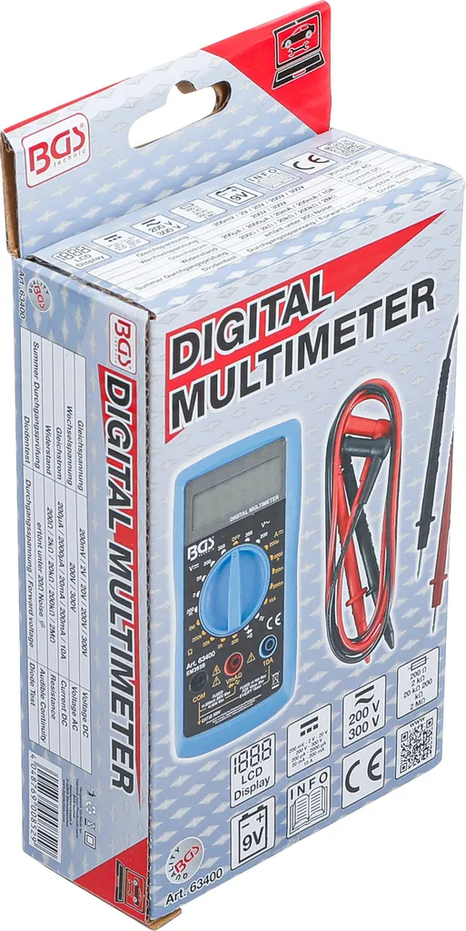 Multimètre numérique de précision avec écran LCD rétroéclairé - Modèle M12 - 3