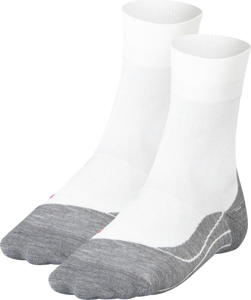FALKE Damen Socken 2er Pack - Ergonomic Fitness Laufsocken, Sport System, 37-42 Weiß/Grau (2020) 37-38 (4-5 UK)