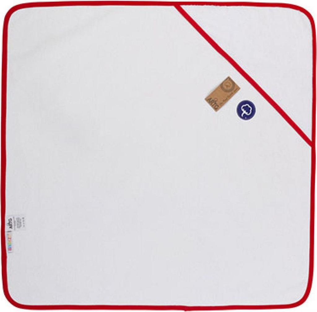 A&R 892.50 | Babiezz ALL-Over Sublimation Hooded Towel 75 x 75 cm - Farbe: White/Fire Red - Größe: 75 x 75 cm