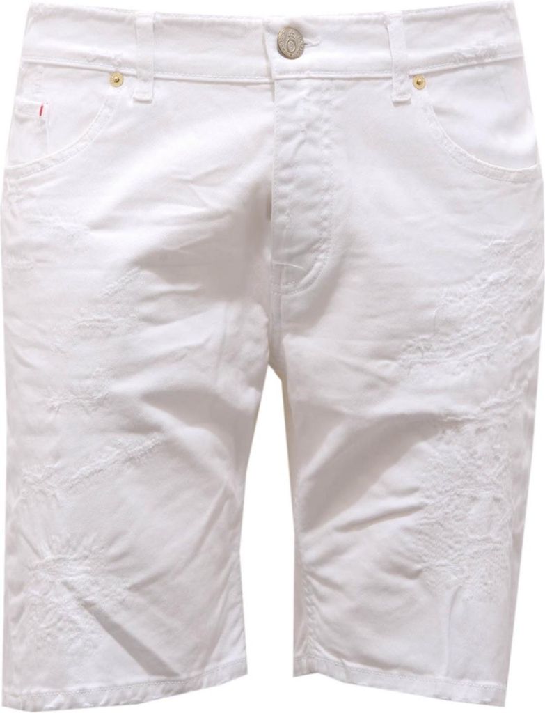 6180AH bermuda uomo PREMIUM MOOD DENIM SUPERIOR off white Baumwolle shorts man