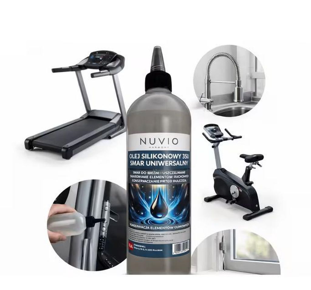 Silikonöl für Laufband Schmiermittel Laufbandgurt Pflege Schmierung Fitnessgeräte 500ml Nuvio Wassersport-Zubehör Ausrüstung