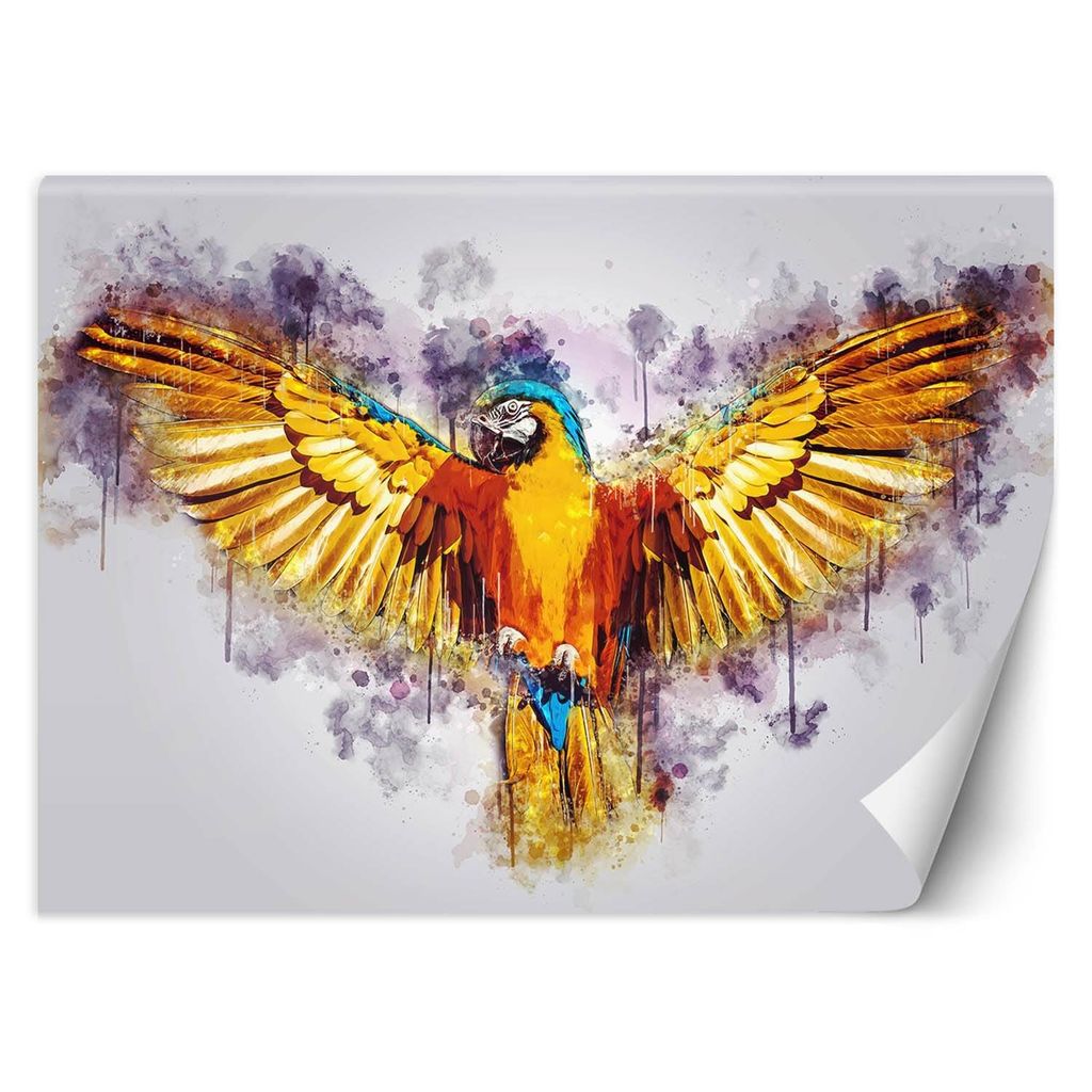 FOTOTAPETE Papagei im Flug 450x315 cm VLIES Tapete Wandtapete Wandbilder Wanddekoration Design Wohnzimmer Schlafzimmer Flur Büro Küche