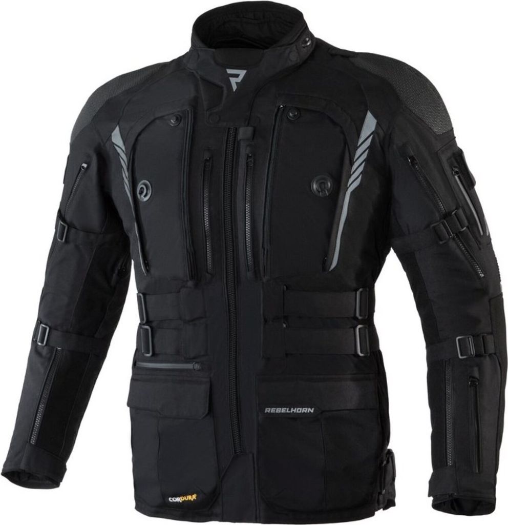 Rebelhorn Patrol Motorrad Textiljacke Farbe: Schwarz, Produktbild 