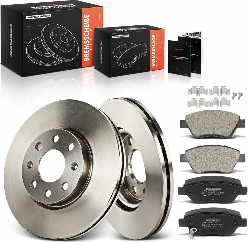 Disques de Frein Ventilés et Plaquettes Avant pour Opel Adam et Corsa D