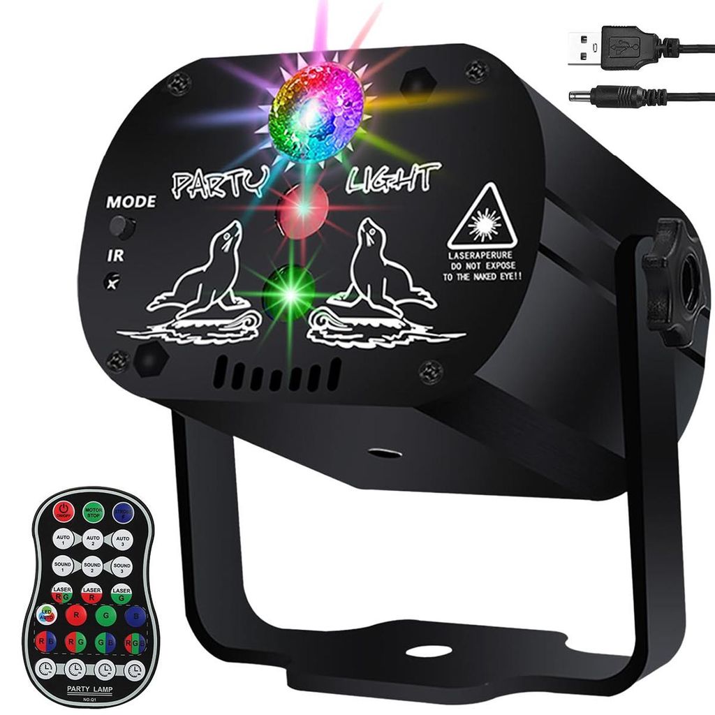 Disco-Bühnenlichter, DJ-Lichter für Partys, Sound-aktiviert für Weihnachts-, Bar- und Halloween-Dekorationen, Karaoke-Kneipen, KTV-Tanzgeschenke