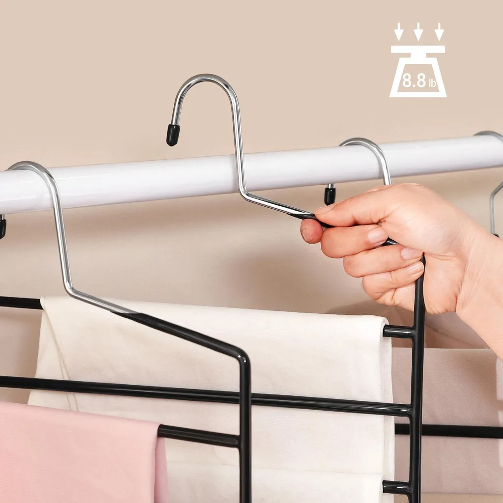 Optimisateur de dressing lot de 4 cintres multiples noir spécial studio