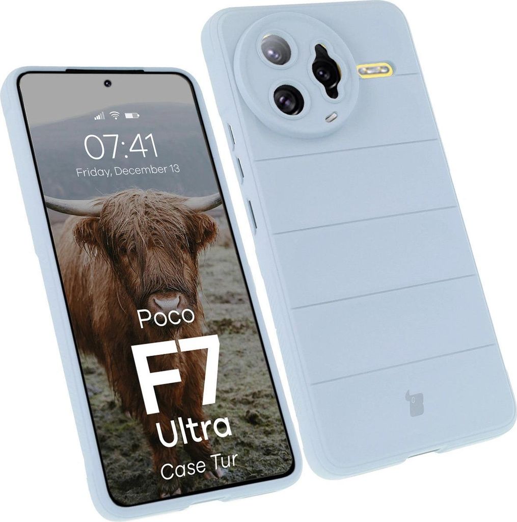Robuste Handyhülle für Xiaomi Poco F7 Ultra, Bizon Case Tur, Hellblau