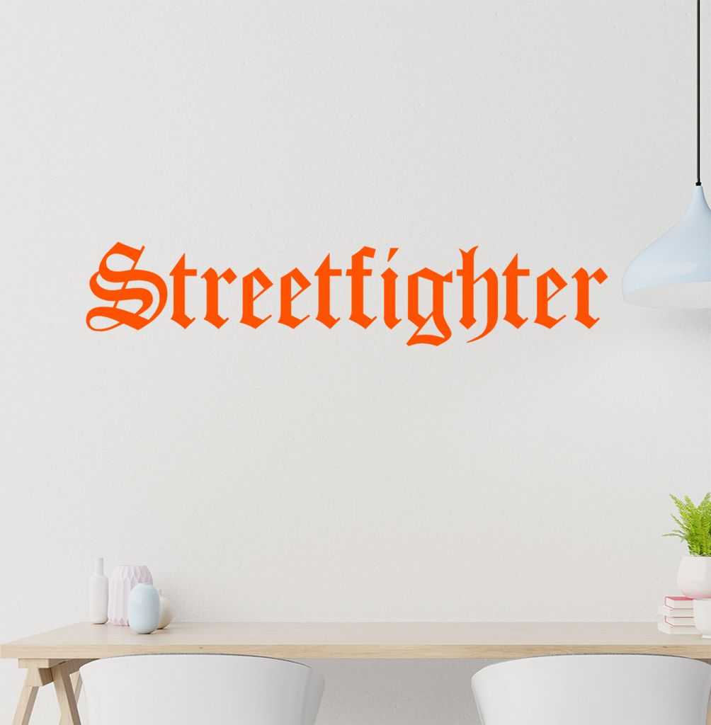 Streetfighter old Wandtattoo in 6 Größen - Wandaufkleber Wall Sticker - Dekoration, Küche, Wohnzimmer, Schlafzimmer, Badezimmer