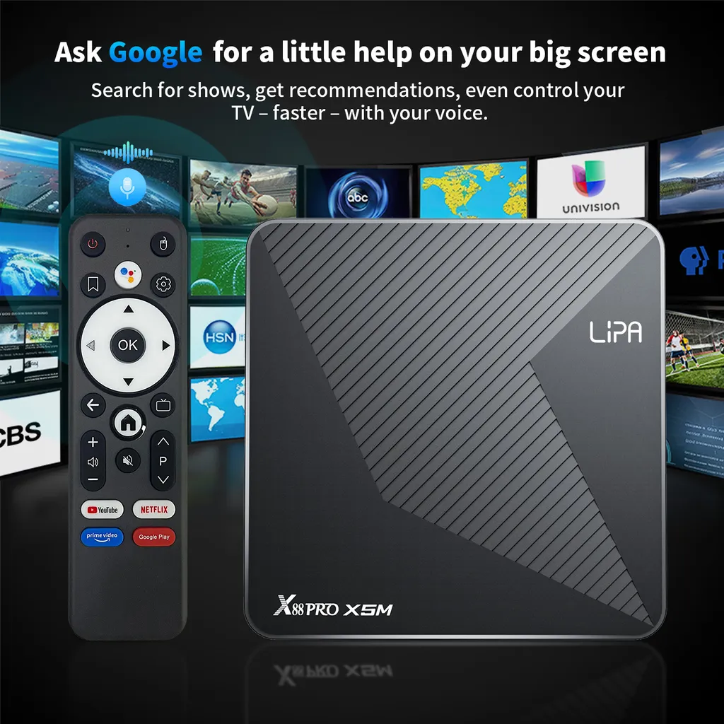 Décodeur 8K Lipa X88 Pro Android 14 S905X5 avec Google Assistant - 10
