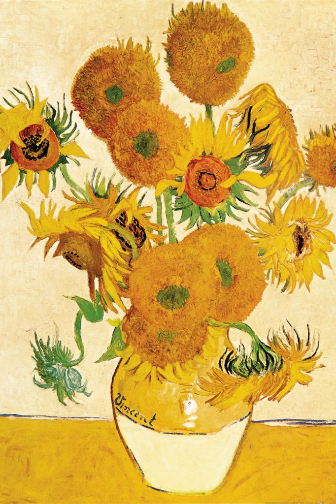 Vincent Van Gogh Kunstdruck Bild - Vierzehn Sonnenblumen In Einer Vase, 1888 (120 x 80 cm)
