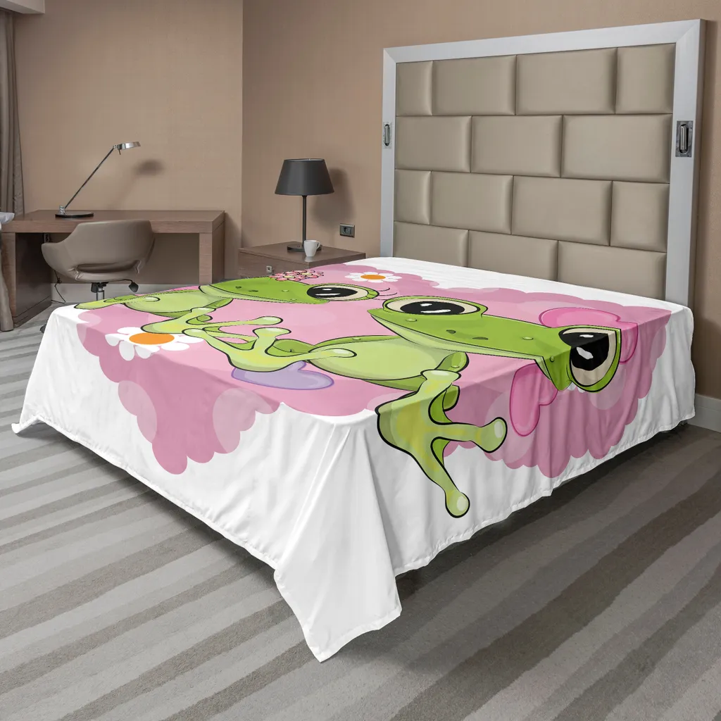 Drap doux et confortable 275x260 cm motif Grenouilles Art du Bonheur