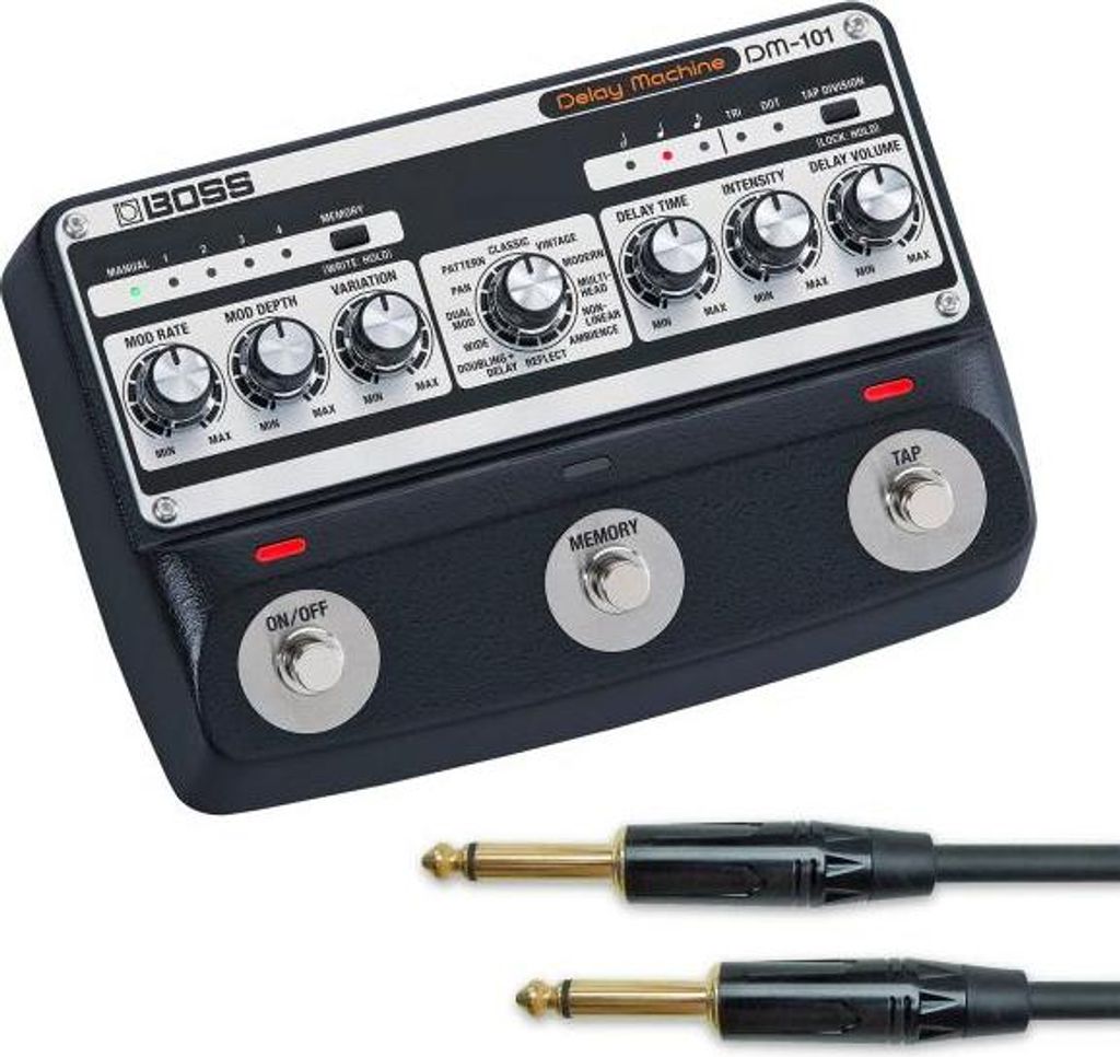 Boss DM-101 Delay Machine Effektpedal mit Kabel