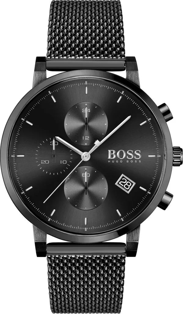 Montre Hugo Boss HB1513813 Homme avec Coffret Cadeau Luxe en Acier Noir