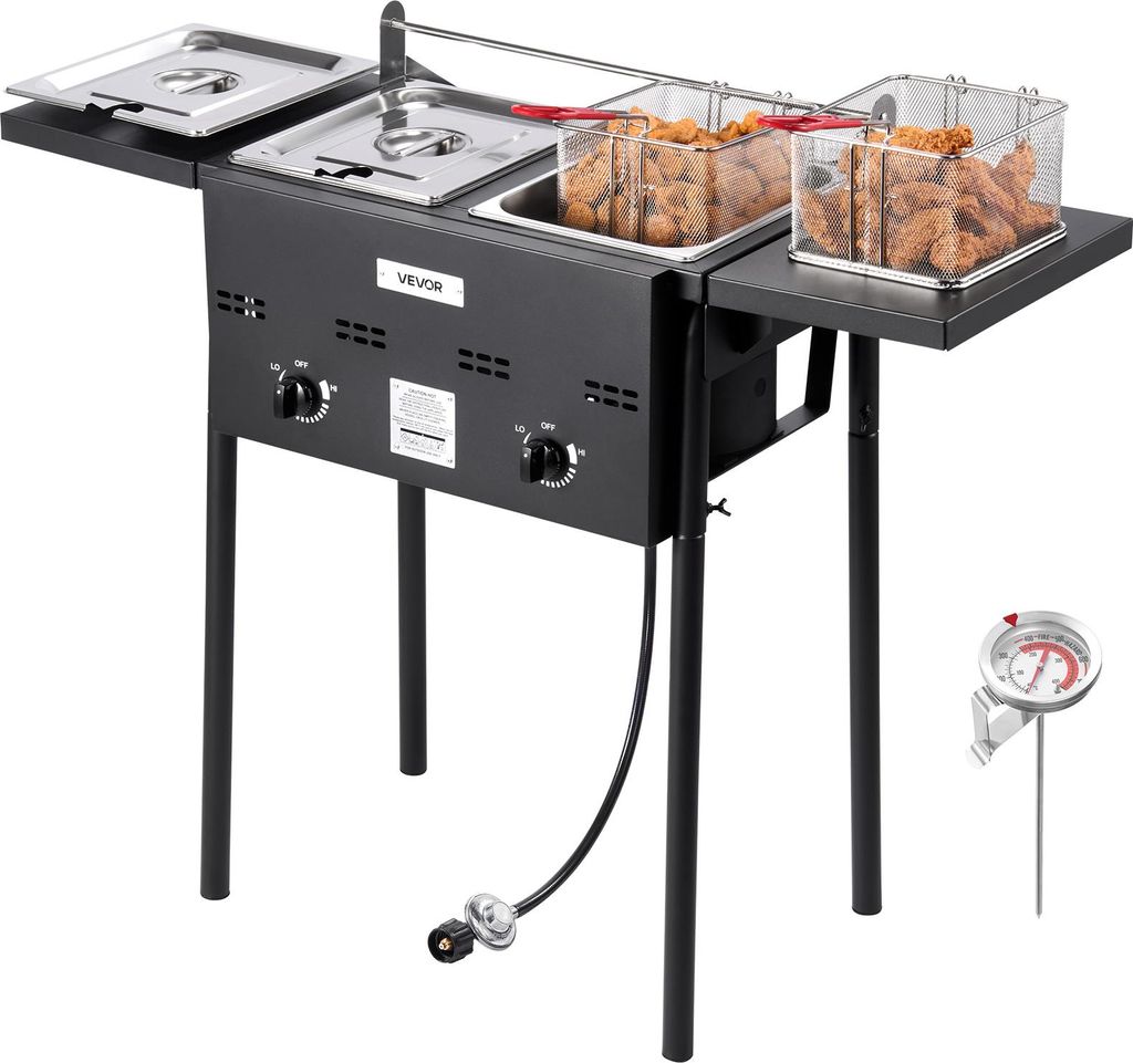 Venkovní fritéza na propan VEVOR, profesionální fritéza se Obrázek produktu 