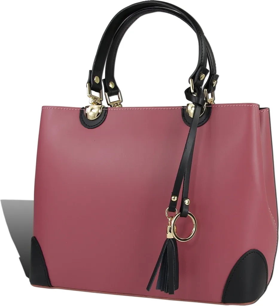 Sac à Main Bicolore Rose et Noir Toscanto D2OTT156HA Format Spacieux