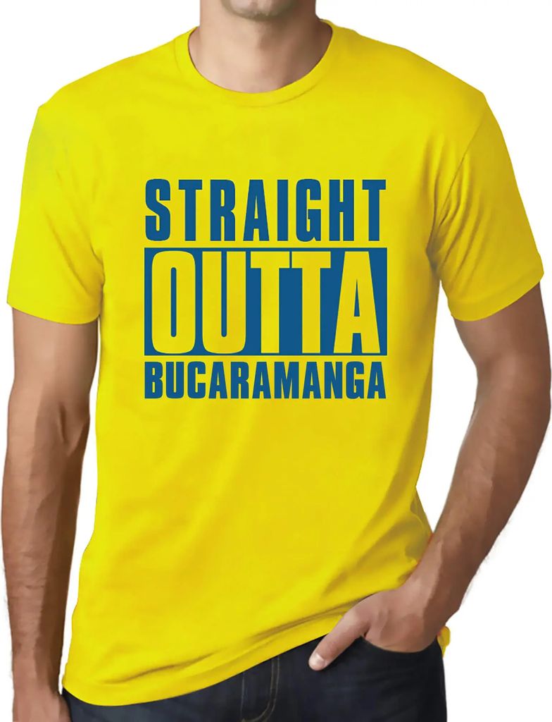Herren Grafik T-Shirt Direkt aus Bucaramanga – Straight Outta Bucaramanga – Öko-Verantwortlich Vintage Jahrgang Kurzarm Lustige Druck Geburtstag