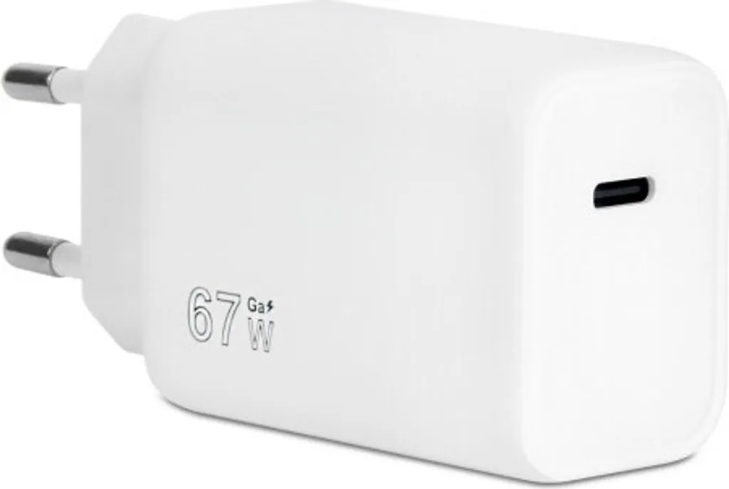 Chargeur Rapide 67W GaN Vultech Blanc 3 Ports pour Smartphone et Laptop