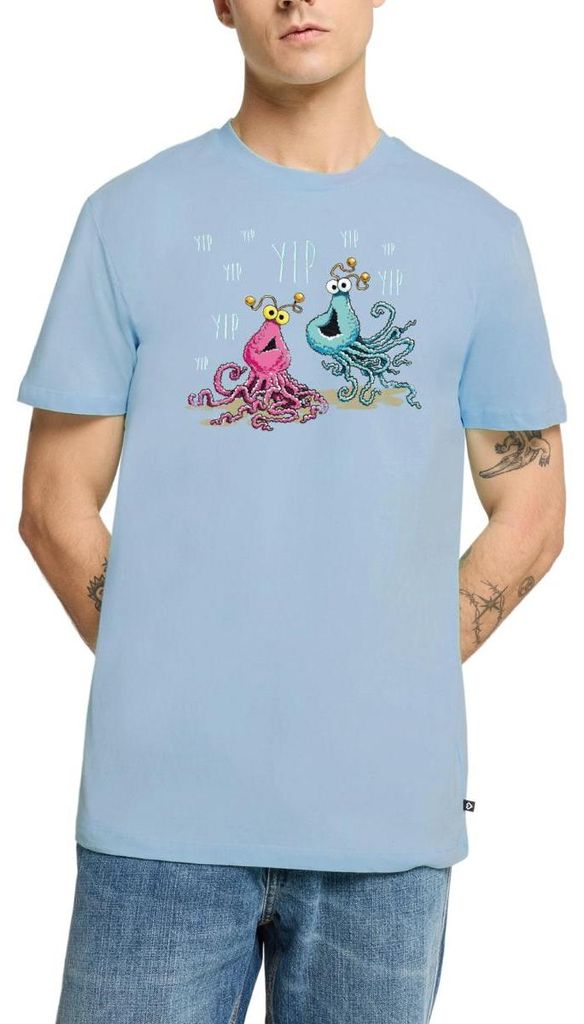 Spreadshirt Sesamstraße Yip Yip Alien Männer Premium T-Shirt, 4XL, Hellblau