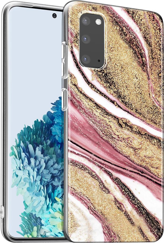 Hülle für Samsung Galaxy S20 Plus Schutzhülle Marmor Motiv Handy Case Silikon Slim Cover