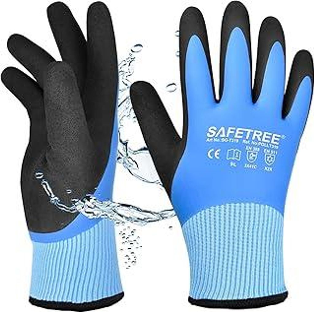Winter Sicherheitshandschuhe: Wasserdicht, Rutschfest, Kälte- & Schnittschutz - Ideal für Outdoor, Skifahren, Kühllager, Eisfischen - Extrem war...