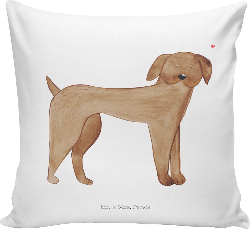 Mr. & Mrs. Panda Kissen 40x40 Hund Dogge - Weiß - Geschenk, kuschelkissen, Herz, Deutsche, zier, Deko, Kuschel, bedruckt, Sprüche, Süß