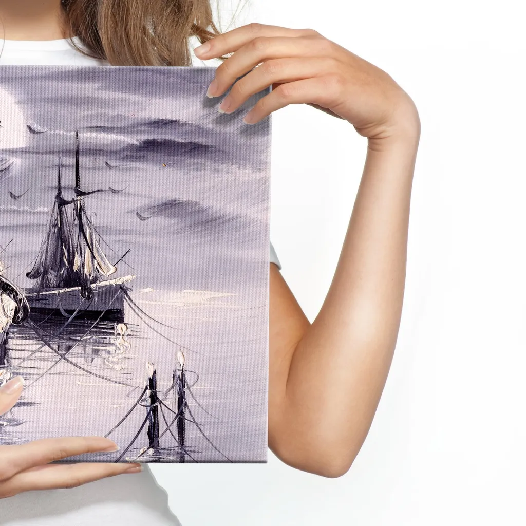 Quadro su Tela 120x80 XXL Barche a Vela Mare - Stampa d'Arte Premium - 4