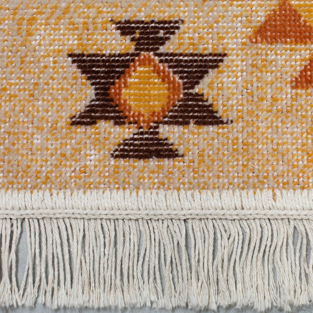 Fransenteppich LUIS, Serie "Yuma", Beige, 80 x 150 cm