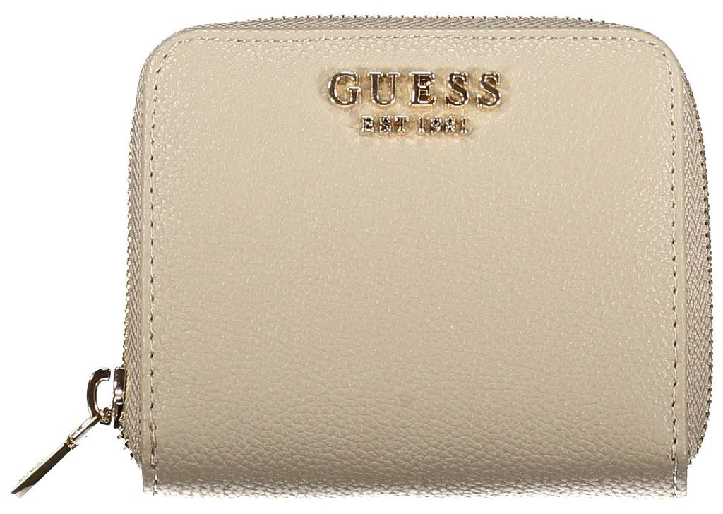 Eleganter Damen-Geldbeutel beige mit Logo und Produktbild 